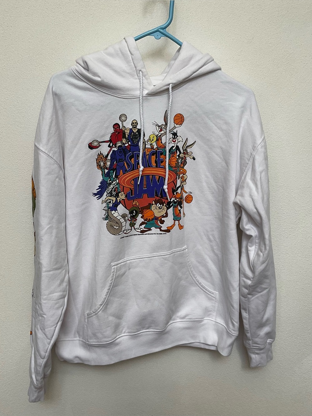 Freeze Space Jam Looney Tunes Character Graphic Hooded Sweatshirt Size Large